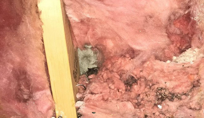 Rodents burrow into insulation for nesting. This is a source for many problems